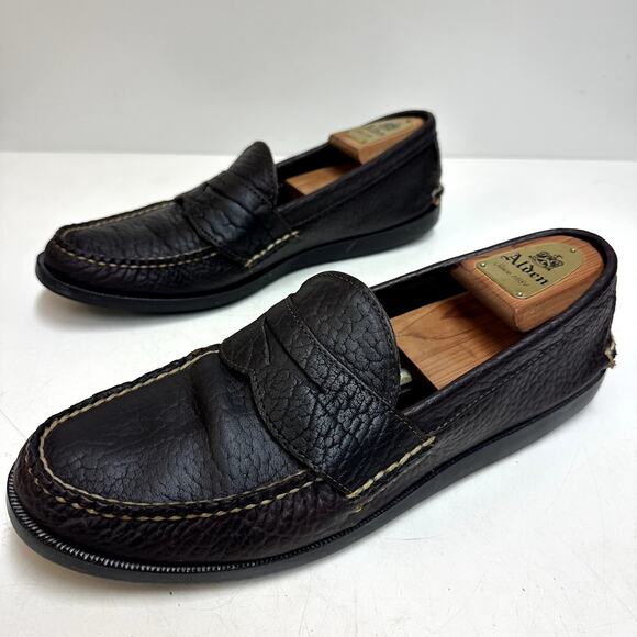 EUC RARE Rancourt & Co. x Bill\'s Khakis Bison Penny Loafer Moc Maine USA 11 D main image 10